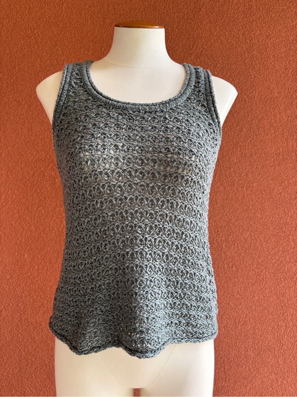 aerie Olive Green Crochet Tank Top